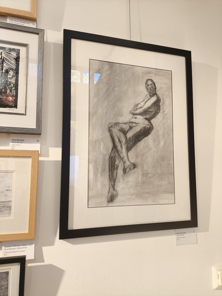 Charcoal drawing You did what? exhibited at the Oxford art society open exhibition 2026